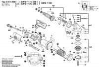 Bosch 0 601 380 942 GWS 7-115 Angle Grinder 240 V / GB Spare Parts GWS7-115